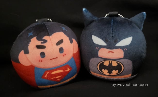 Superbat Squeaky Plush Omanjuu Charm/Keychain