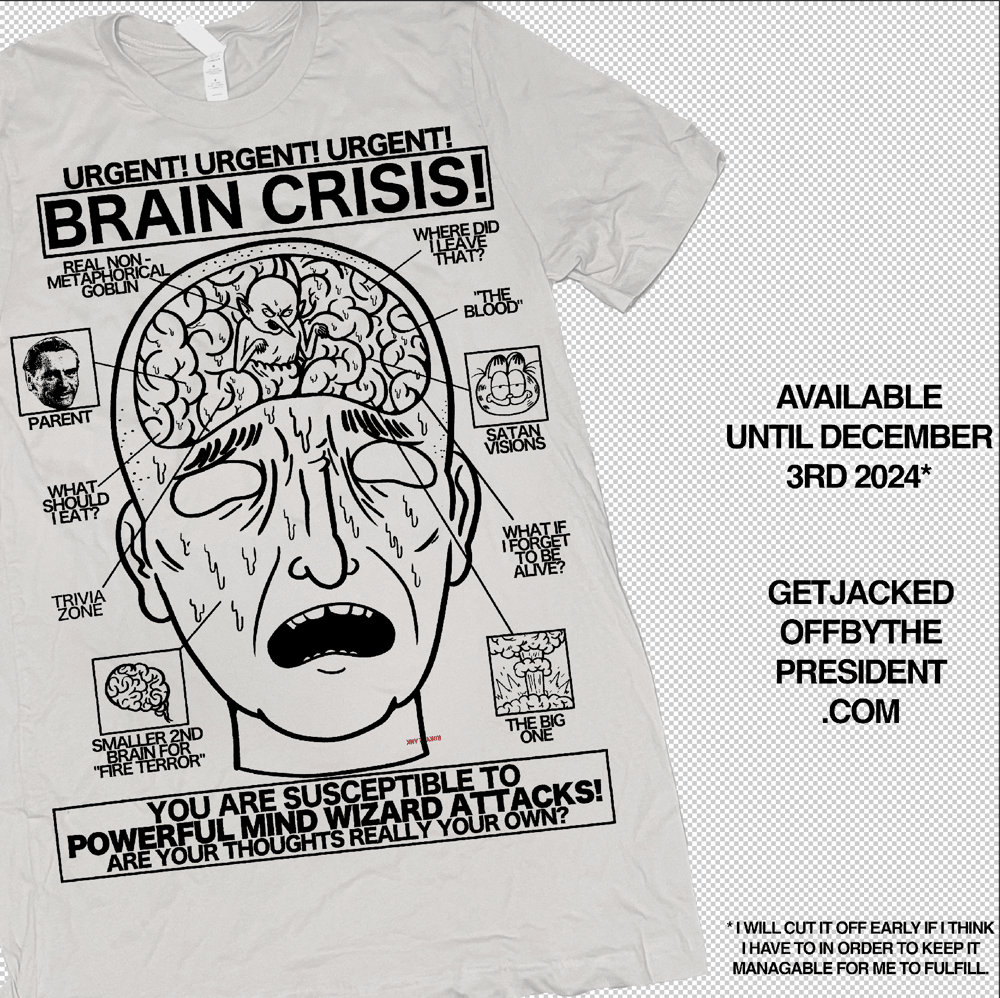 Image of BRAIN CRISIS (available until December 3rd) - Silver