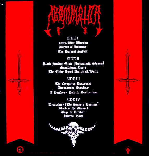 ABOMINATOR - Barbarian War Worship 12" DOUBLE LP w/ poster