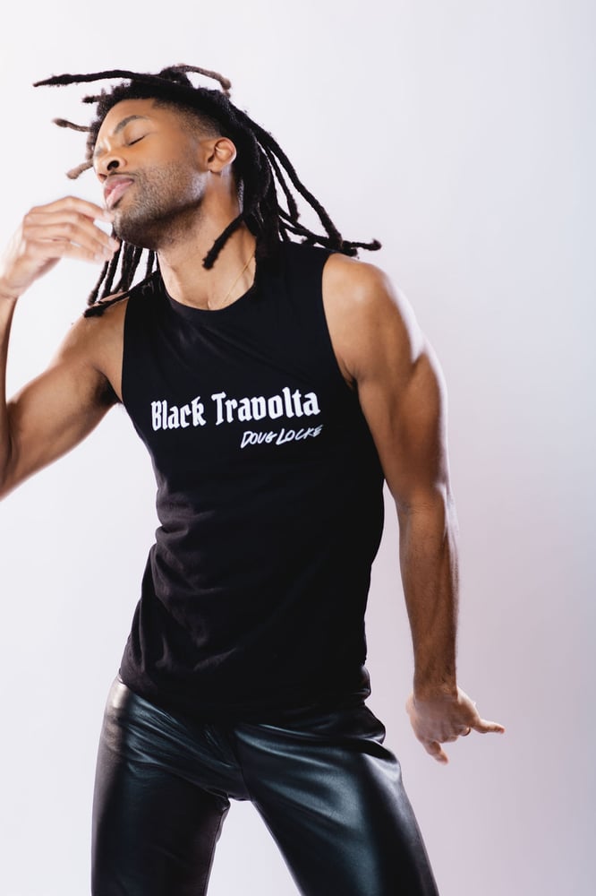 Image of “Black Travolta” Muscle Shirt