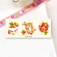 Strawberry Desserts Glossy Vinyl Sticker Sheet