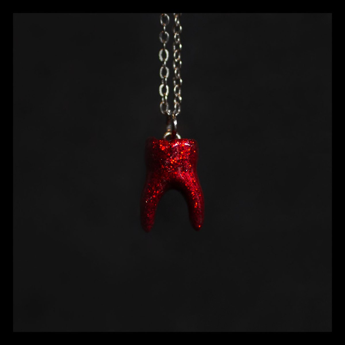 LIMITED EDITION: 2-Root molar necklace in Ruby