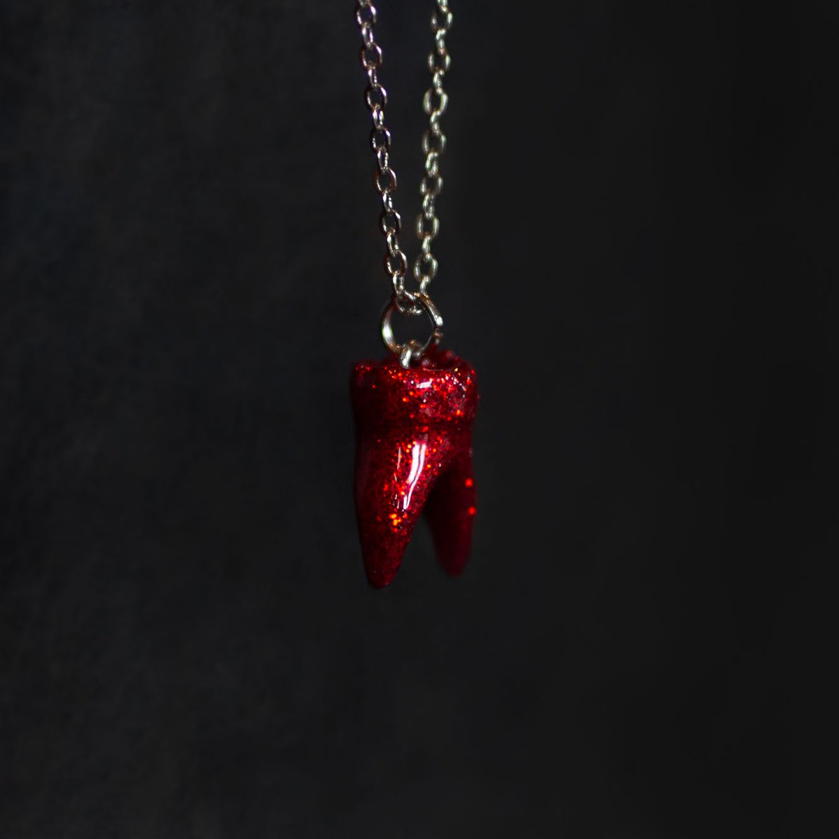 LIMITED EDITION: 2-Root molar necklace in Ruby