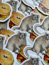 Image 3 of Bacon Egg and Cheese Rat Sticker