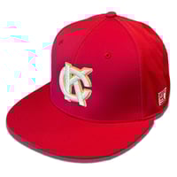 Image 1 of KC Monogram Fitted Hat | Red