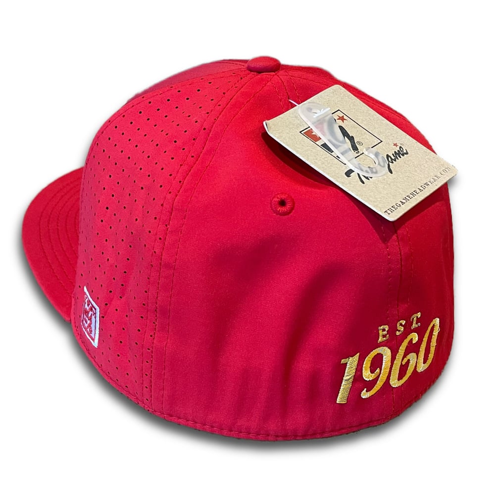 Image of KC Monogram Fitted Hat | Red