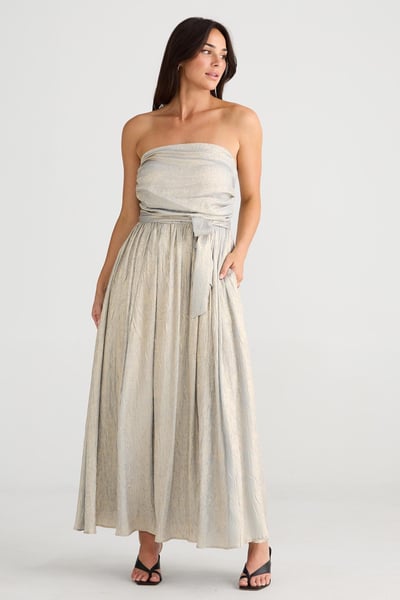 Image of Avalon Dress. Champagne. By Brave + True.