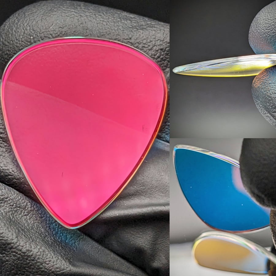 Image of Dichroic Glass - Color Shift Guitar Pick