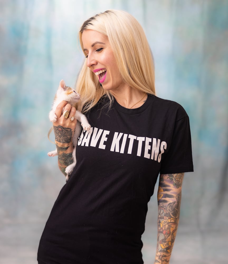 Image of Save Kittens Tee (Black)