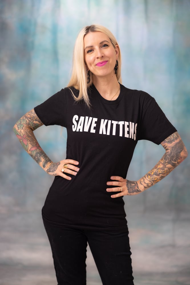 Image of Save Kittens Tee (Black)