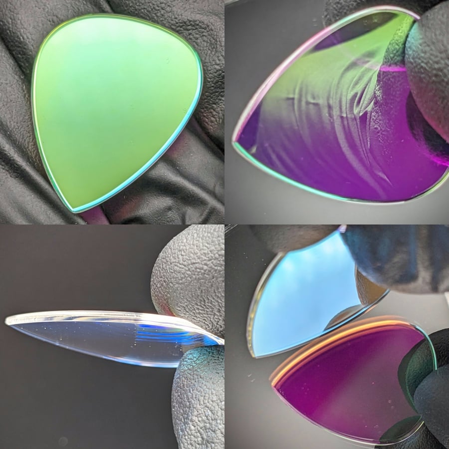 Image of Dichroic Glass - Color Shift Guitar Pick