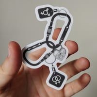 Image 1 of carabiner with charms