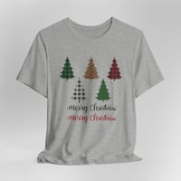 Image 1 of Plaid Christmas Trees Short Sleeve T-shirt