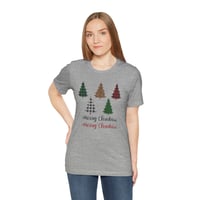 Image 2 of Plaid Christmas Trees Short Sleeve T-shirt