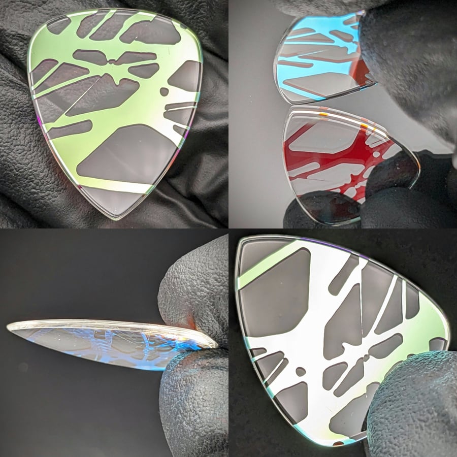 Image of Dichroic Glass - Color Shift Guitar Pick