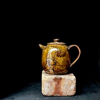 Image 1 of Yellow amber tea pot 