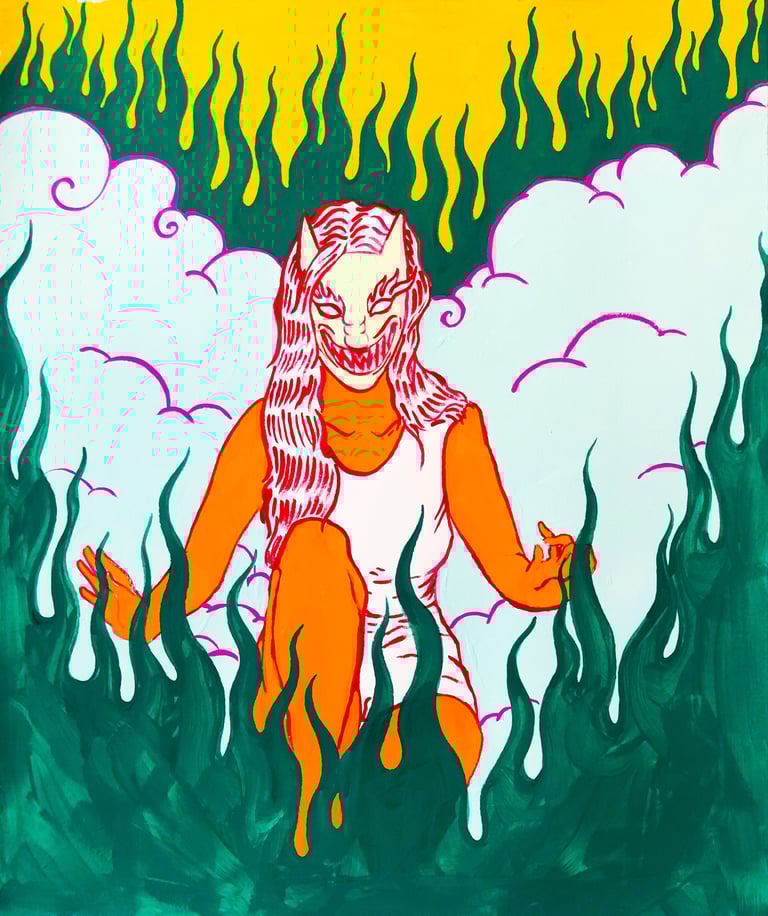 "Keeping Warm" Digital Print