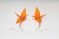 Origami Crane Dangle Earrings