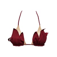 Image 1 of BURGUNDY LILLY MESH BIKINI BRA