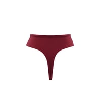 Image 2 of BURGUNDY HIGH THONG BOTTOM