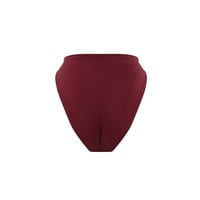 Image 2 of BURGUNDY HIGH LEG BIKINI BOTTOM