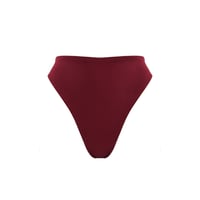 Image 1 of BURGUNDY HIGH LEG BIKINI BOTTOM