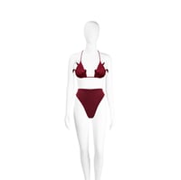 Image 3 of BURGUNDY LILLY BIKINI BRA