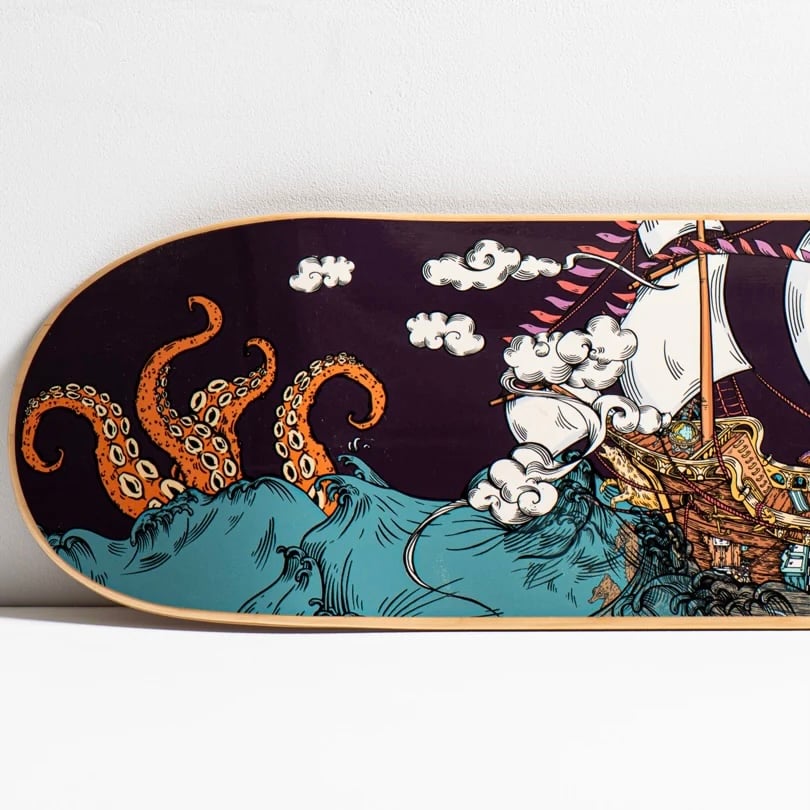 Image of The Argosy  Crew  Skate Deck 8.5" Maple deck in 7 Ply. 