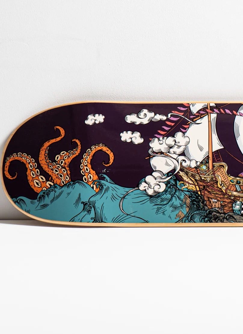 Image of The Argosy  Crew  Skate Deck 8.5" Maple deck in 7 Ply. 