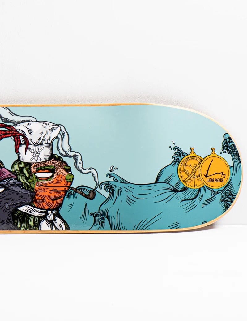 Image of The Picaroons Crew  Skate Deck 8.5" Maple deck in 7 Ply. 