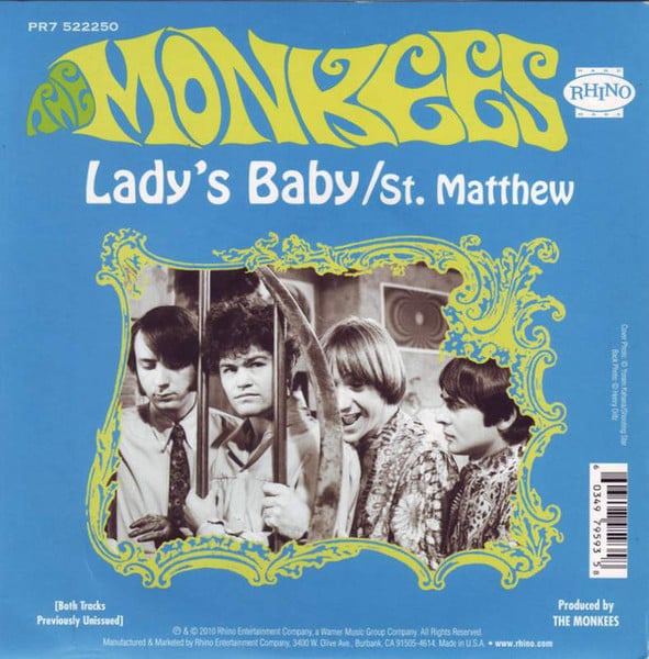 The Monkees – St. Matthew / Lady's Baby 7" VINYL, NEW 1000 LTD ED