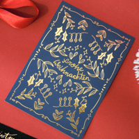 Image 1 of 🎄Personalisierte Weihnachtskarte Gold Ornaments - Christmas Collection (DE)