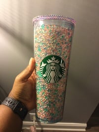 Image 1 of Rhinestone 24oz tumbler 
