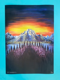 Image 1 of Mt Moran A3 print