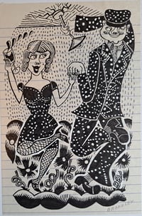 Image 1 of Original Drawing - QV6 - Dancing on the Banquettes