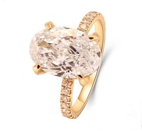 Image 1 of Serenity 4 Carat Oval Cut Lab Diamond Ring