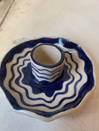 Image 1 of Small wavy candle stick holder