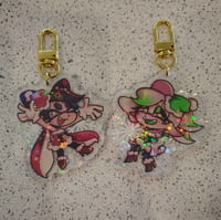 Holiday Squid Sisters keychains