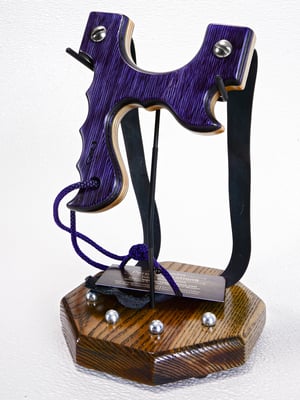 Image of Sling Shot Display Stand, Catapult Wooden Stand, Holder for Sling Shot, Handmade Table Stand