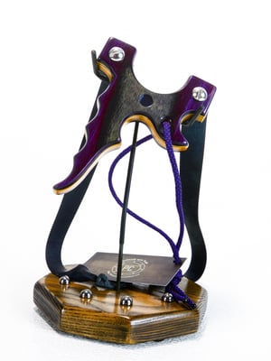 Image of Sling Shot Display Stand, Catapult Wooden Stand, Holder for Sling Shot, Handmade Table Stand