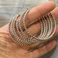 Image 2 of Twist Hoop Earrings