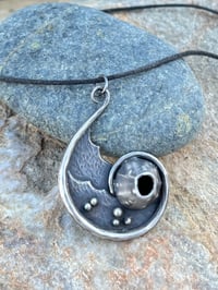 Image 3 of Silver barnacle wave pendant