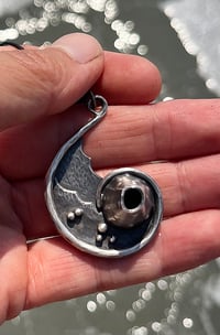 Image 5 of Silver barnacle wave pendant