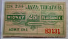 World's Columbian Java Village Theater Ticket on the Midway