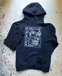 Image 1 of RAE BK • HIGH NECK BLACK HOODIE