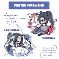 Image 2 of Winter Wreaths - Wangxian (MDZS) - Enamel Pins