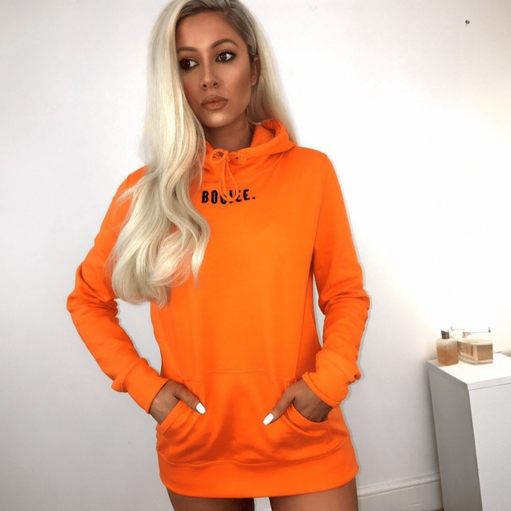 ORANGE SMALL LOGO HOODIE