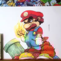 MAD MARIO ORIGINAL ART SIGNED