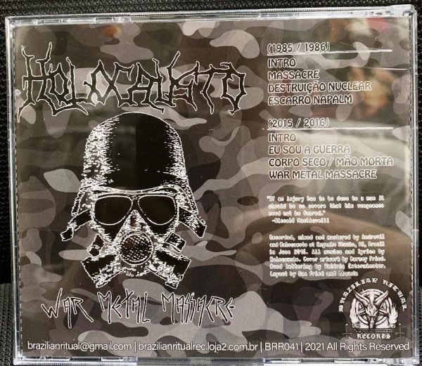 HOLOCAUSTO - War Metal Massacre CD (SLIP CASE and SILVER HOT STAMP)