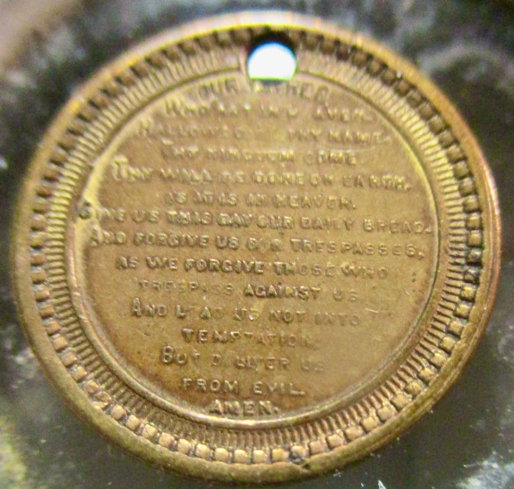 The Lord's Prayer on a World's Columbian Medalet